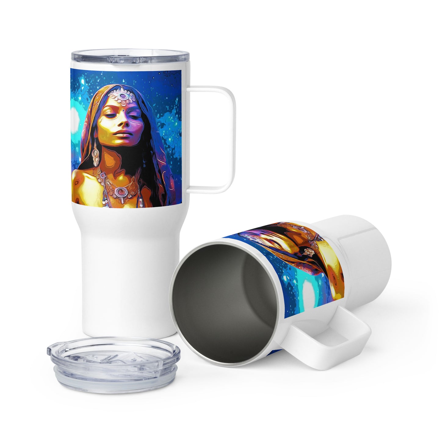 Travel mug with a handle Love Unexpected Vontiger