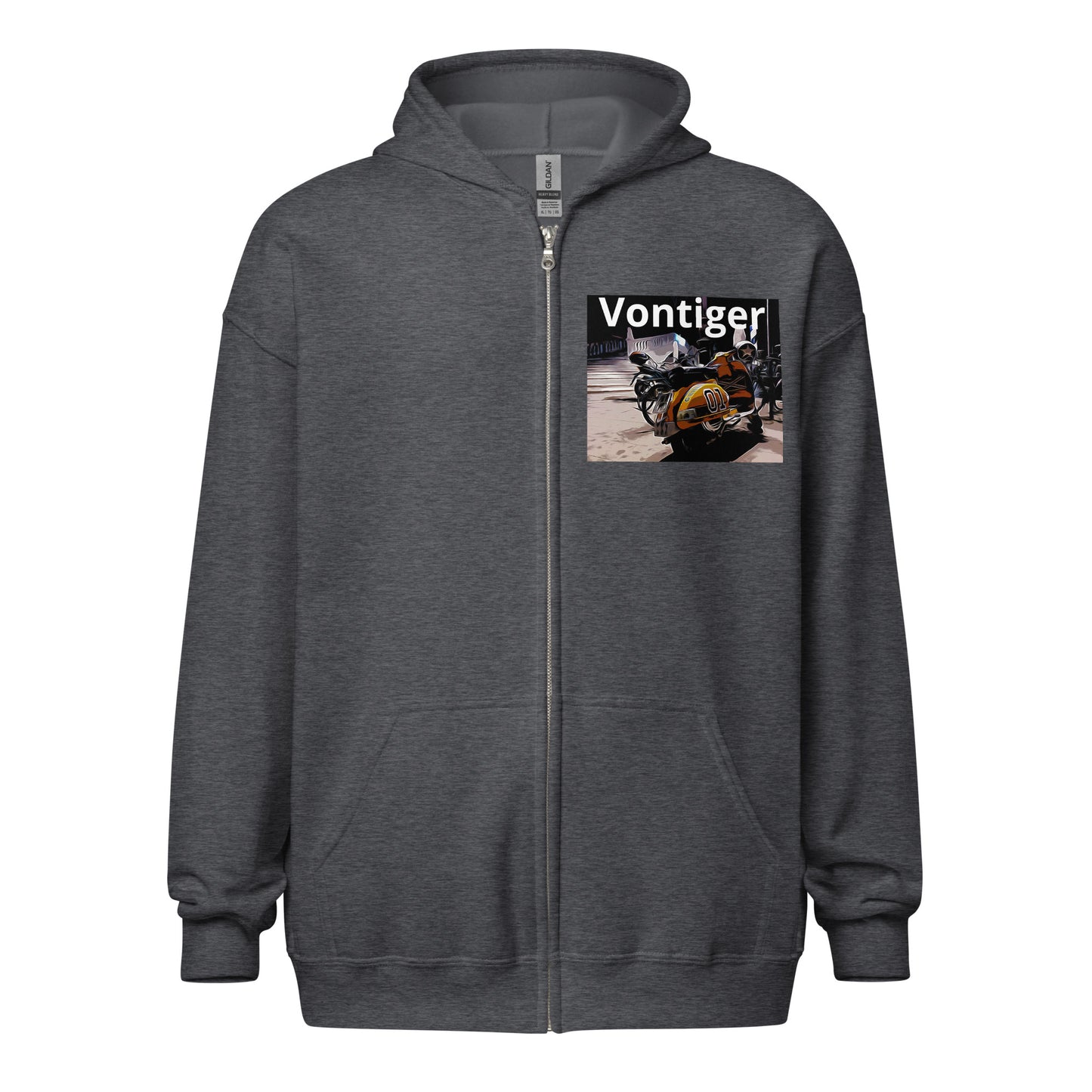 02 Unisex heavy blend zip hoodie Downtempo Vontiger