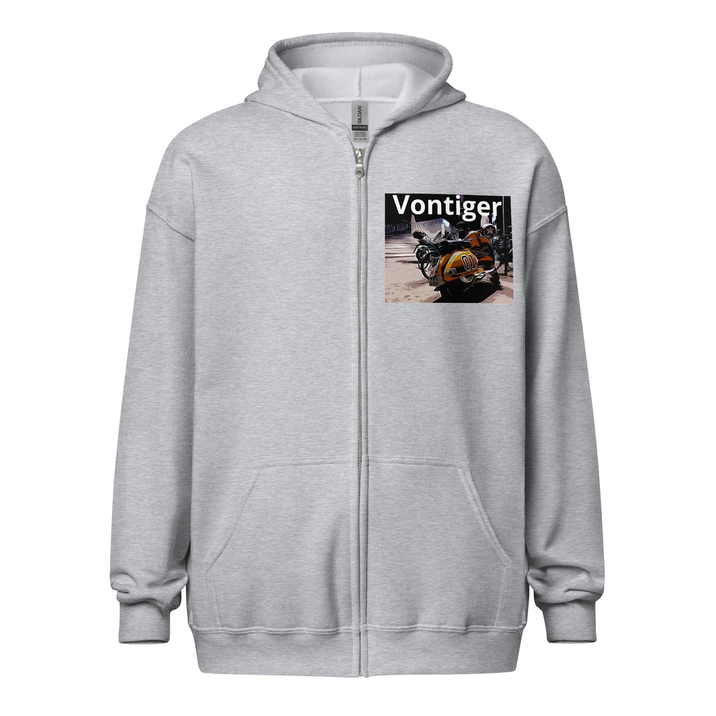 02 Unisex heavy blend zip hoodie Downtempo Vontiger